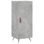 Credenza Grigio Cemento 34,5x34x90 cm in Legno Multistrato