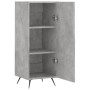 Credenza Grigio Cemento 34,5x34x90 cm in Legno Multistrato