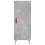 Credenza Grigio Cemento 34,5x34x90 cm in Legno Multistrato