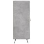 Credenza Grigio Cemento 34,5x34x90 cm in Legno Multistrato