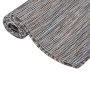 Tappeto da Esterni a Tessitura Piatta 140x200 cm Marrone e Blu