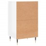 Credenza Bianco Lucido 40x35x70 cm in Legno Multistrato