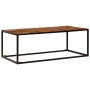 Tavolino 110x60x40 cm in Legno Massello di Acacia e Acciaio