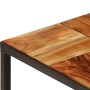 Tavolino 110x60x40 cm in Legno Massello di Acacia e Acciaio