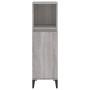Armadietto Bagno Grigio Sonoma 30x30x100cm in Legno Multistrato
