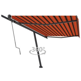 Tenda Retrattile Automatica 500x300 cm Arancione e Marrone