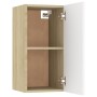 Mobile TV Bianco Rovere Sonoma 30,5x30x60 cm Legno Multistrato