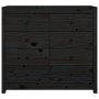 Armadietto Miele nero 100x40x90 cm in Legno Massello di Pino