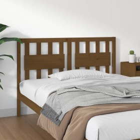 Testiera per Letto Miele 145,5x4x100 cm Legno Massello di Pino