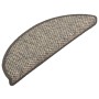 Tappeti Autoadesivi Scale Aspetto Sisal 15pz 56x17x3cm Argento