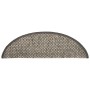 Tappeti Autoadesivi Scale Aspetto Sisal 15pz 56x17x3cm Argento