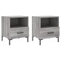 Comodini 2 pz Grigio Sonoma 40x35x47,5 cm in Legno Multistrato