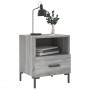 Comodini 2 pz Grigio Sonoma 40x35x47,5 cm in Legno Multistrato