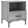 Comodini 2 pz Grigio Sonoma 40x35x47,5 cm in Legno Multistrato