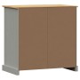 Credenza Cassetti VIGO Grigia 78x40x75 cm Legno Massello Pino