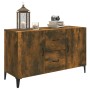 Credenza Rovere Fumo 100x36x60 cm in Legno Multistrato