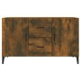 Credenza Rovere Fumo 100x36x60 cm in Legno Multistrato