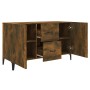 Credenza Rovere Fumo 100x36x60 cm in Legno Multistrato