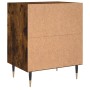 Comodini Rovere Fumo 2 pz 40x30x50 cm in Legno Multistrato