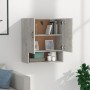 Armadietto a Muro Grigio Cemento 60x31x70 cm Legno Multistrato