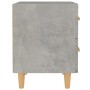 Comodini 2 pz Grigio Cemento 40x35x47,5 cm