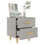 Comodini 2 pz Grigio Cemento 40x35x47,5 cm