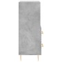 Credenza Grigio Cemento 34,5x34x90 cm in Legno Multistrato