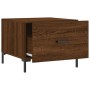 Tavolini Salotto 2 pz Rovere Marrone 50x50x40 Legno Multistrato
