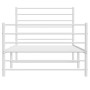 Giroletto con Testiera e Pediera Metallo Bianco 100x190 cm