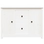 Credenza Bianca 100x35x74 cm in Legno Massello di Pino