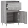 Credenze 2 pz Grigio Sonoma 40x35x70 cm in Legno Multistrato