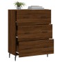 Credenza Rovere Marrone 69,5x34x90 cm in Legno Multistrato