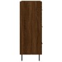 Credenza Rovere Marrone 69,5x34x90 cm in Legno Multistrato