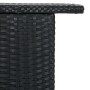 Tavolo da Bar per Esterni Nero 120x55x110 cm in Polyrattan