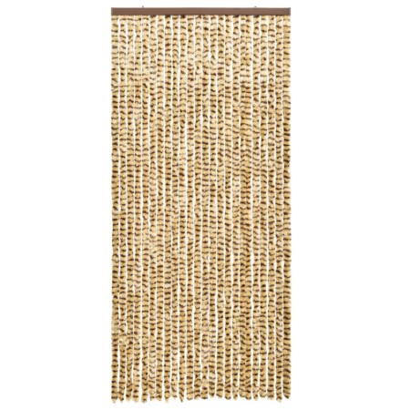 Zanzariera Beige e Marrone 90x220 cm Ciniglia