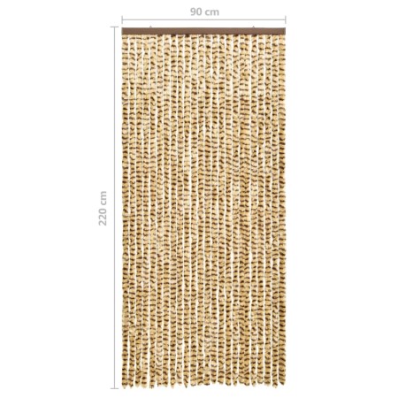 Zanzariera Beige e Marrone 90x220 cm Ciniglia