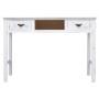 Tavolo Consolle Bianco Anticato 110x45x76 cm in Legno