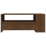 Tavolino Salotto Rovere Marrone 102x55x42 cm Legno Multistrato