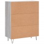 Credenza Grigio Sonoma 69,5x34x90 cm in Legno Multistrato