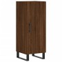 Credenza Rovere Marrone 34,5x34x90 cm in Legno Multistrato