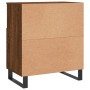 Credenza Rovere Marrone 60x35x70 cm in Legno Multistrato