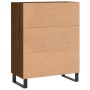 Credenza Rovere Marrone 69,5x34x90 cm in Legno Multistrato