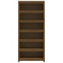 Libreria Marrone Miele 80x35x183 cm in Legno Massello di Pino