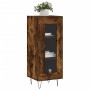 Credenza Rovere Fumo 34,5x34x90 cm in Legno Multistrato