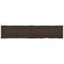 Piano Tavolo Marrone Scuro 200x40x(2-4)cm Rovere Non Trattato