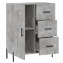 Credenza Grigio Cemento 69,5x34x90 cm in Legno Multistrato