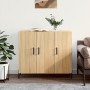 Credenza Rovere Sonoma 90x34x80 cm in Legno Multistrato