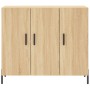 Credenza Rovere Sonoma 90x34x80 cm in Legno Multistrato