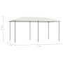 Gazebo 3x6x2,6 m Crema 160 g/m²