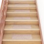 Tappeti Adesivi Rettangolari per Scale 15 pz 60x25 cm Nocciola